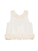 byTiMo Top Organza Frilly Top in Vintage White