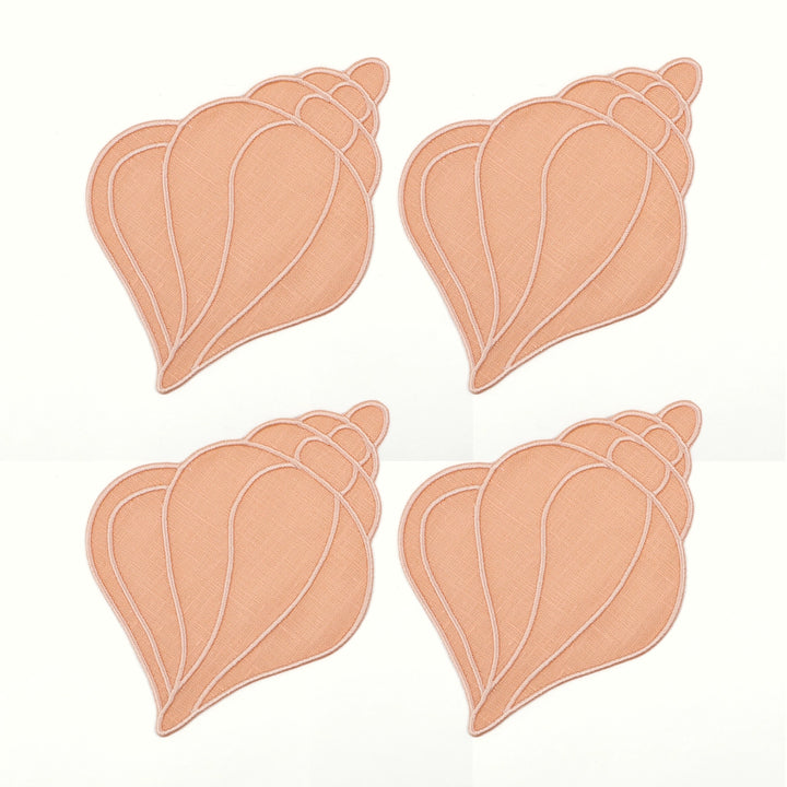 Seashell Linen Cocktail Napkins