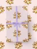 Gold Gift Bows Holiday Wrapping Paper