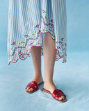 Caju Dress in Blue Stripes