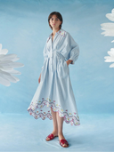 Caju Dress in Blue Stripes