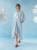 Caju Dress in Blue Stripes