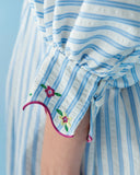 Caju Dress in Blue Stripes