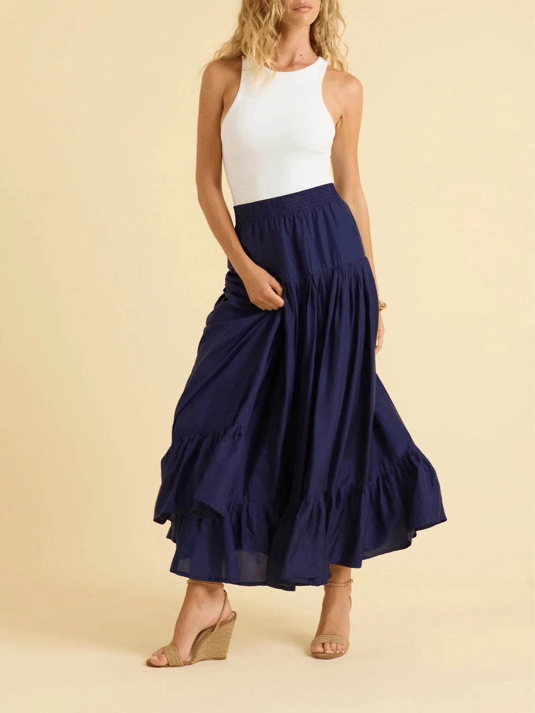 Calypso St.Barths Skirt Parachute Skirt in Navy