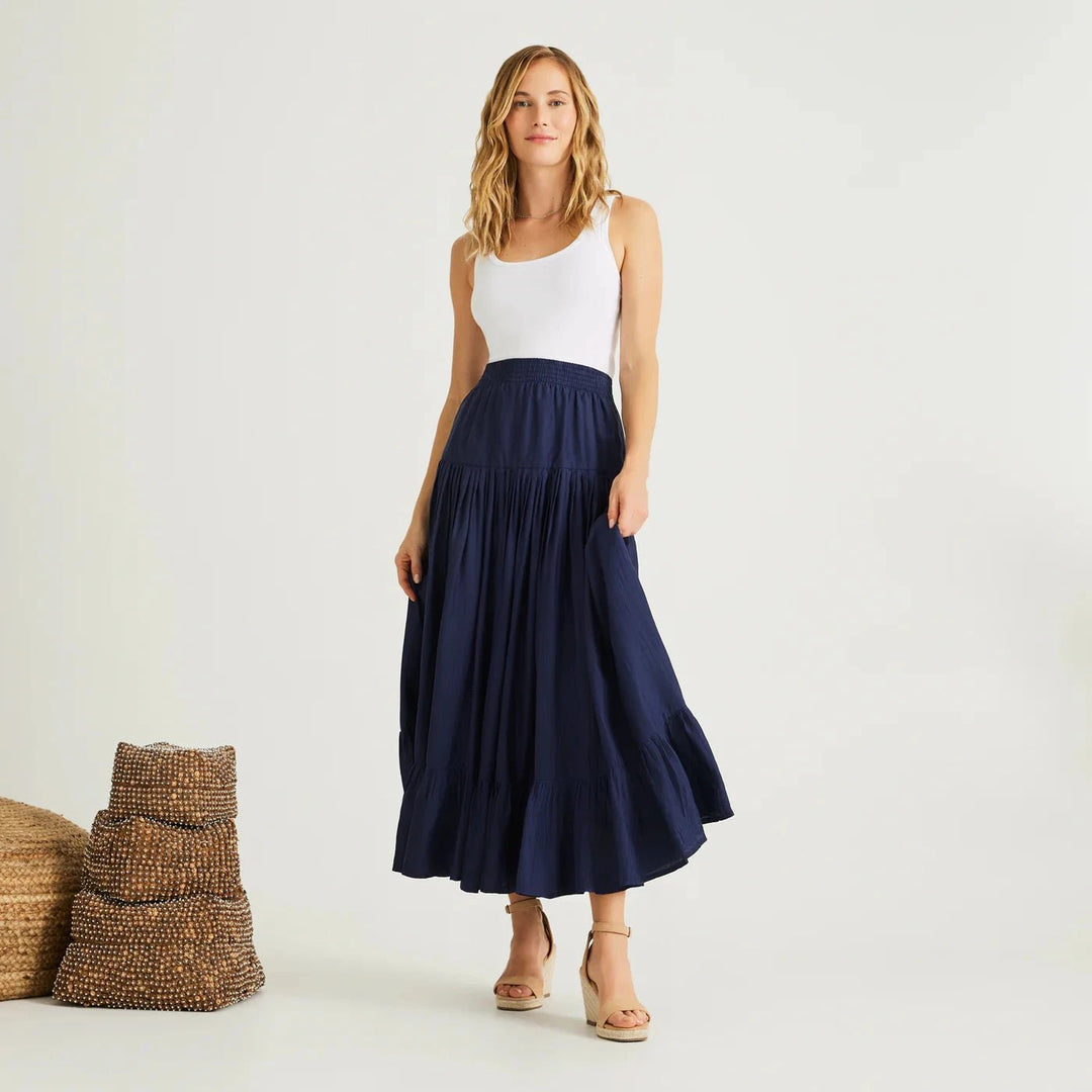 Calypso St.Barths Skirt Parachute Skirt in Navy