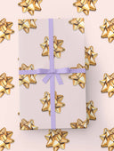 Cami Monet Wrapping Paper Gold Gift Bows Holiday Wrapping Paper