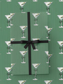 Cami Monet Wrapping Paper Tini Holiday Martini & Bow Wrapping Paper