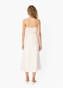 Cami NYC Dress Yena Strapless Linen Dress in Macadamia