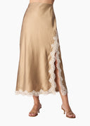 Cami NYC Skirt Teagan Silk Midi Skirt in Birch