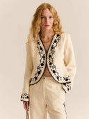 Carolina K Dress The Ali Jacket in Gardenia