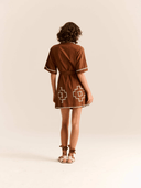 Carolina K Dress The Amaia Dress in Chocolate Brown