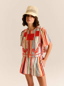 Carolina K Skirt The Ali Shorts in Multi Stripes