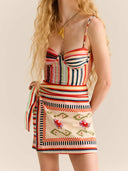 Carolina K Swimsuit The Victoria One Piece in Multi Stripes