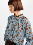Carolina K Top The Alice Top in Autumn Vine Blue