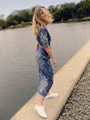Cartolina Nantucket Dress Bobbi Midi Dress in Indigo