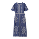 Cartolina Nantucket Dress Bobbi Midi Dress in Indigo