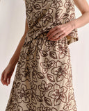 Cartolina Nantucket Skirt Bea Skirt in Field Floral Embroidery