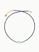Catherine Page Jewelry Necklace Tether Necklace in Malachite and Lapis