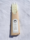 Cave Glow Studio Candles Etc. White Spiral Beeswax Candles