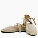Cayumas Shoes Salomé in Beige Linen