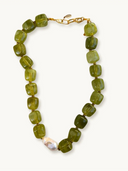 Green Stacking Summer Pearl Necklace