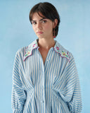 CeliaB Dress Caju Dress in Blue Stripes