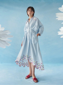 CeliaB Dress Caju Dress in Blue Stripes