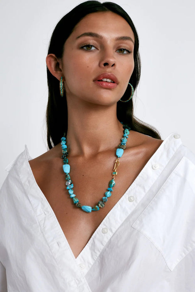 Chan Luu Jewelry Chan Luu | Odyssey Hook Necklace in Turquoise