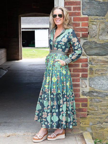 fern maxi dress Cicero Maxi in Serendipity Fern Combo Small / Green
