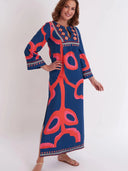 CK Bradley Dress Crispell Caftan in Ocean Fire