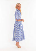 CK Bradley Dress Monaco Dress in Navy Wide Stripe