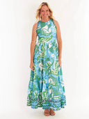 CK Bradley Dress Trocadero Maxi in Nouveau Tahititan Tide