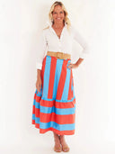 CK Bradley Skirts Trask Skirt in Americana Stripe
