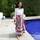 CK Bradley Skirts Trask Skirt in Americana Stripe