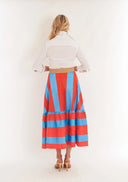 CK Bradley Skirts Trask Skirt in Americana Stripe