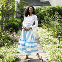 CK Bradley Skirts Trask Skirt in Sky Top Stripe