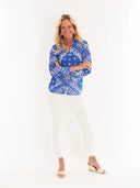 CK Bradley Top Tenley Shirt in Navy Bandana