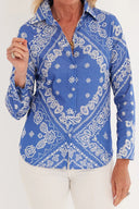 CK Bradley Top Tenley Shirt in Navy Bandana