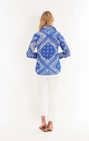 CK Bradley Top Tenley Shirt in Navy Bandana