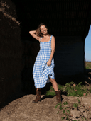 Cleobella Dress Ardena Ankle Dress in Blue Bonnet