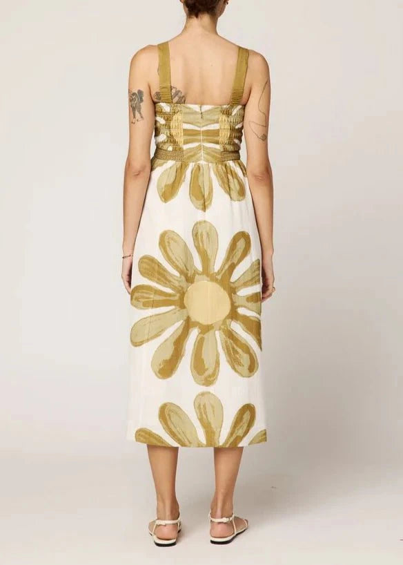 Cleobella Dress Clara Ankle Dress in Floral Placed Print