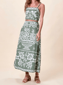 Cleobella Skirts Jasmine Ankle Skirt in Verdant Flight