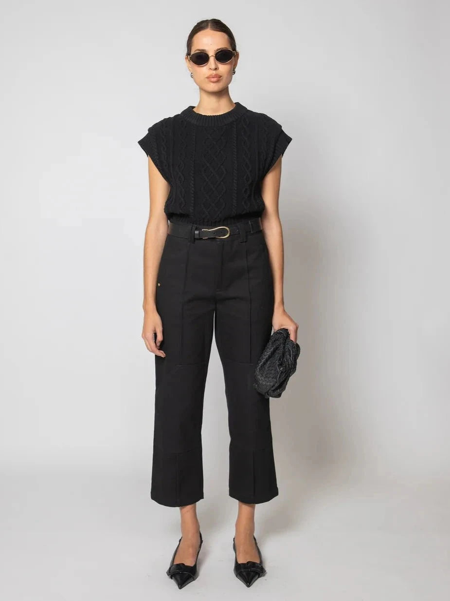 Cleobella Top Gigi Sweater Vest in Black