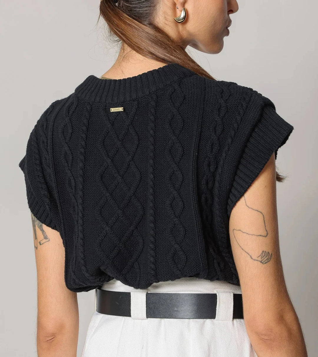 Cleobella Top Gigi Sweater Vest in Black