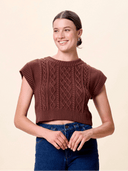 Cleobella Top Gigi Sweater Vest in Cocoa