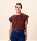 Cleobella Top Gigi Sweater Vest in Cocoa