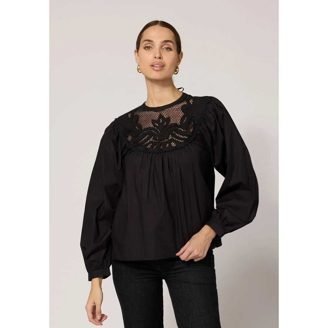 Cleobella Top Raine Blouse in Black