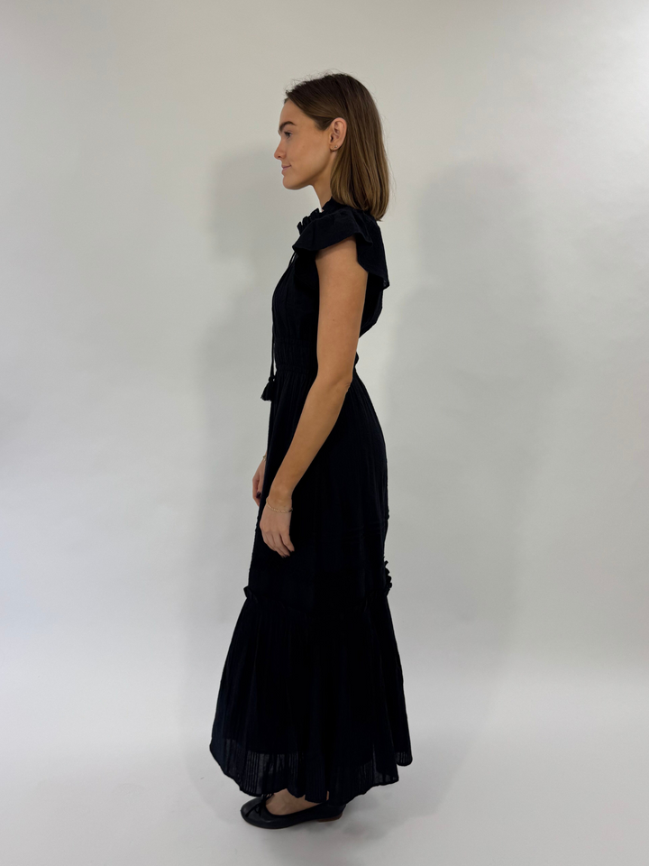 Indira Ankle Dress in Black