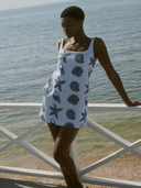 Coco Shop Dress Classic Mini Shift in Blue Shell