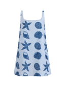 Coco Shop Dress Classic Mini Shift in Blue Shell